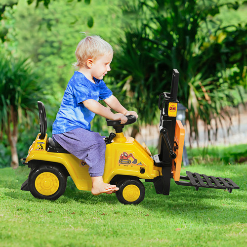 Kids ride forklift tractor - on,
