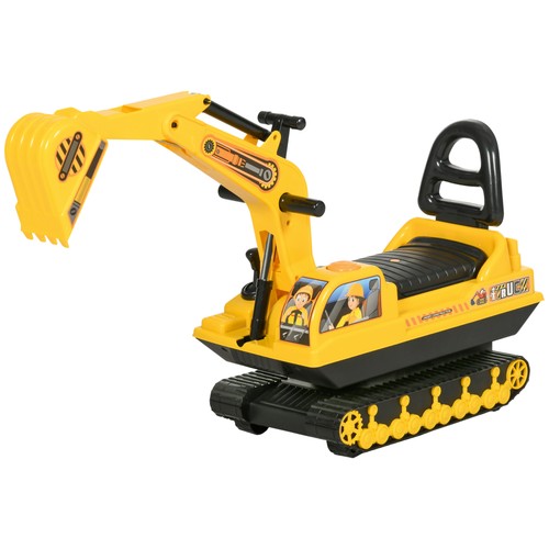 Homcom ride excavator toy - excavator,