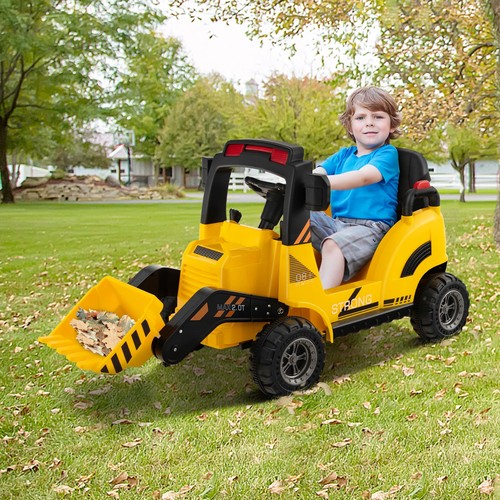 Kids ride construction - on,