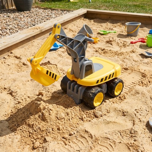 Yellow kids ride - kids, excavator