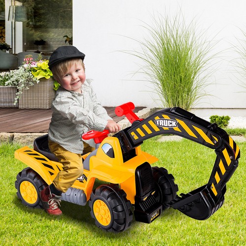 Kids ride excavator toy - on,