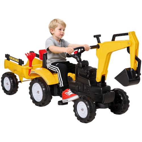 Homcom kids pedal kart - kids, go
