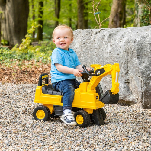 Cat excavator ride kids - excavator, on