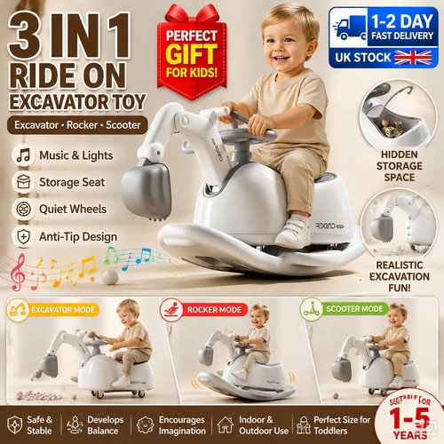 Kids ride excavator toy - ride,