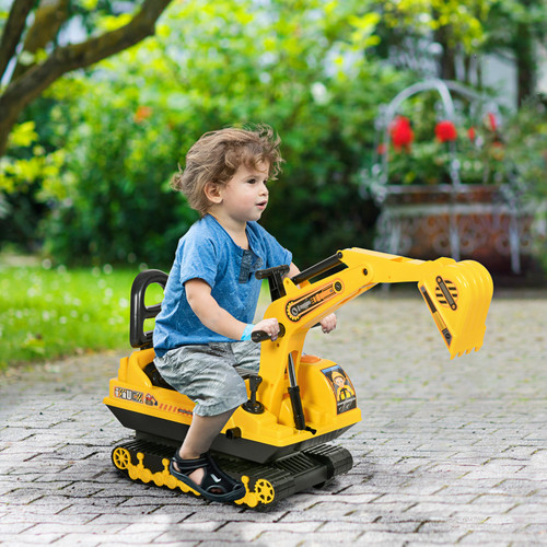 Ride excavator toy tractor - on,