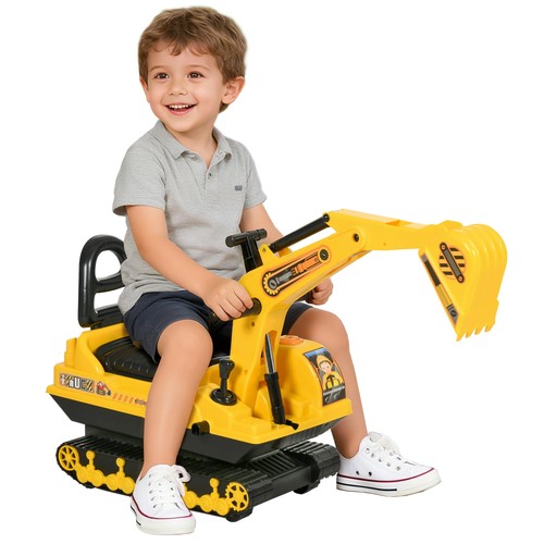 Ride tractor digger - on,